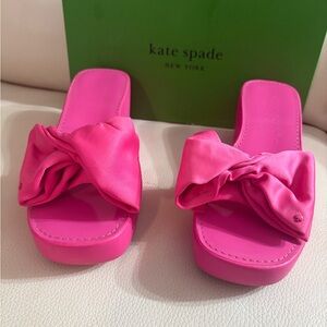Kate Spade Fuchsia Bow Mules